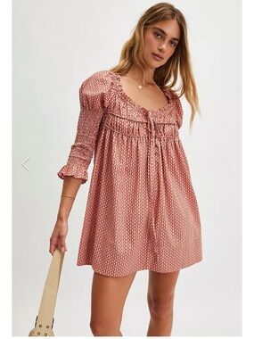 Free People Star Dip Mini Dress - Glass Roses Combo